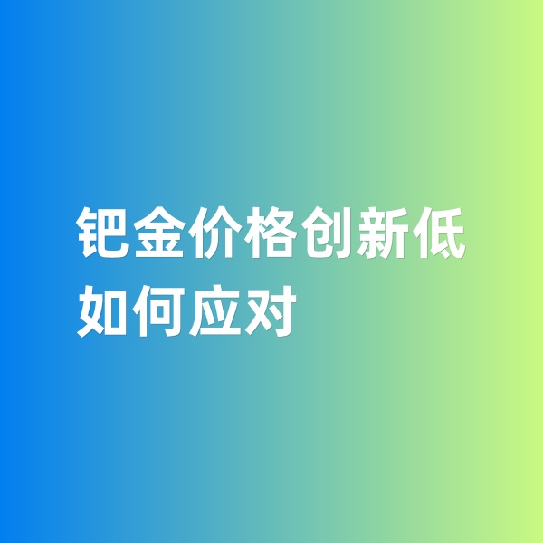 鈀碳回收，鈀金價格創(chuàng)新低，如何應(yīng)對